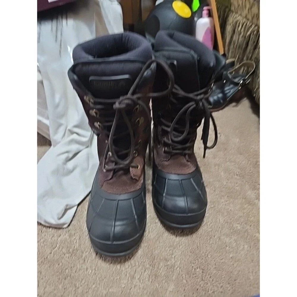 Kamik Mens Winter Boots Size 7 Brown And Black